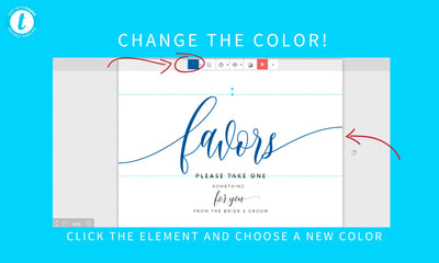 Editable Color Wedding Signs