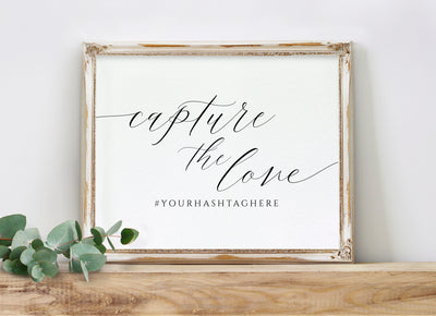 wedding hashtag sign