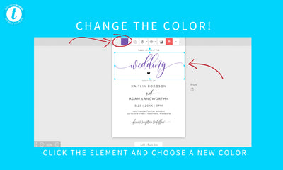 Editable Color Wedding Invitation Template | 5 x 7 | Flair Calligraphy | Templett