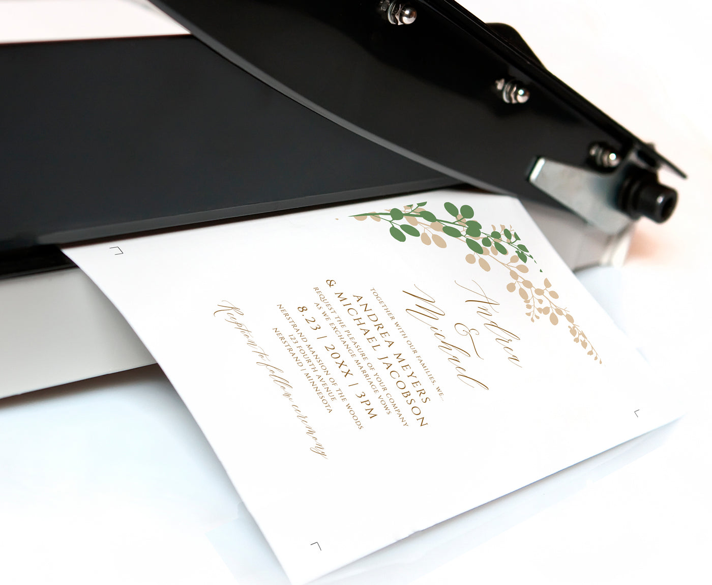 Editable Wedding Invitation Template | 5 x 7 | Exquisite Vines | Templett