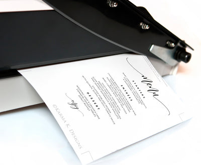 Wedding Menus Template | Flair Calligraphy 5 x 7 | Instant Download | Templett