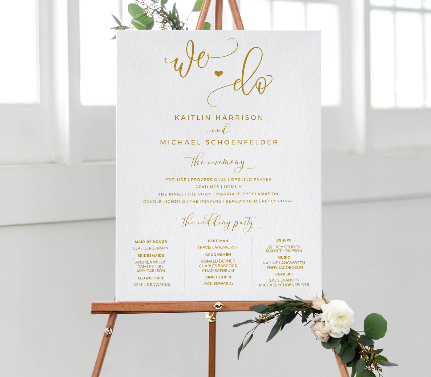 Wedding Program Poster