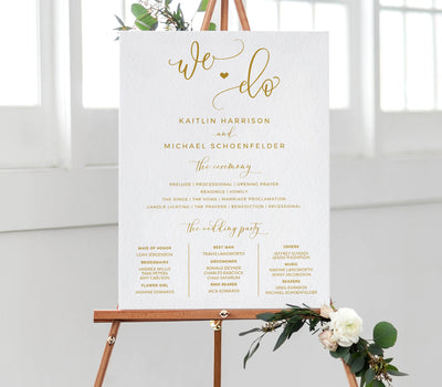 Wedding Program Poster