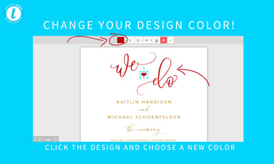 Wedding Program Sign Poster | Bounce Calligraphy (Editable Color) | Templett