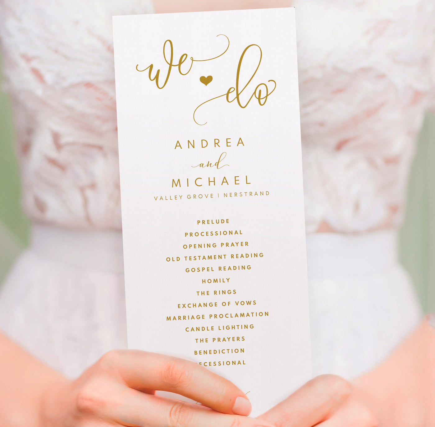 Wedding Program Template - Bounce Calligraphy Download as PDF