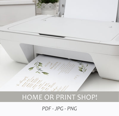 Printable Wedding Program Fans