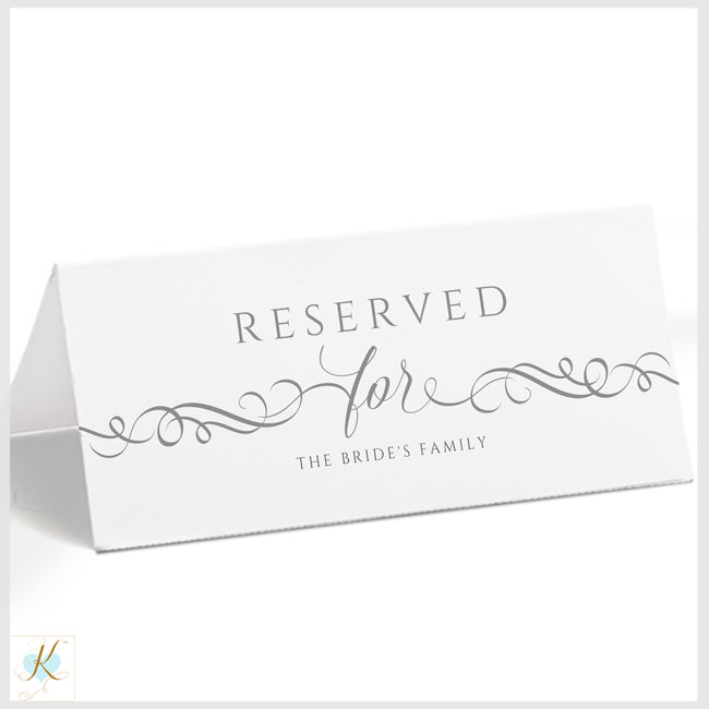 Wedding Reserved Card Template