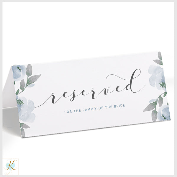 Printable Reserved Card Template