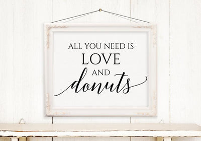 All you need is love and donuts printable pdf