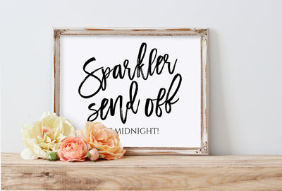 Wedding Sparkler Send Off Sign - Printable