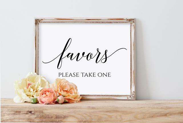 Wedding Favor Sign - Printable