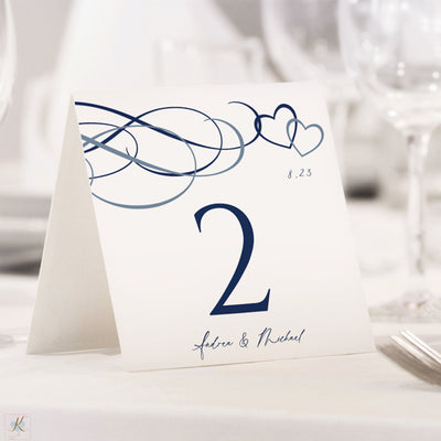 Table Number Template - Dusty Blue