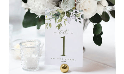 Printable Greenery Table Numbers
