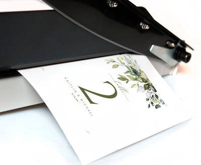 Wedding Table Number | Editable Template | Botanical Bliss Greenery - 4 x 6 and 5 x 7 | Templett