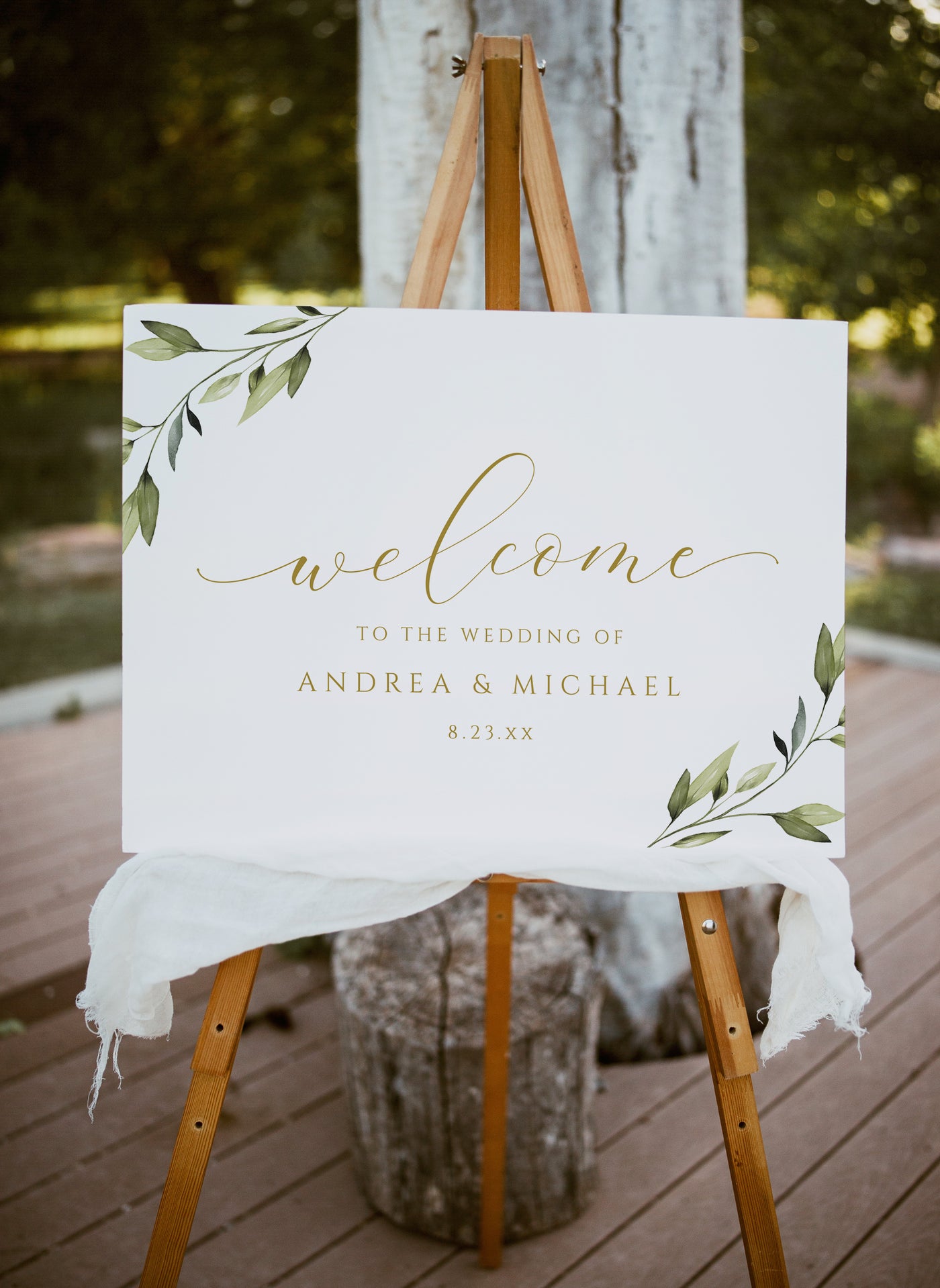 wedding welcome sign - template