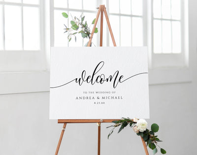 Wedding Welcome Sign - Flair Fun Calligraphy