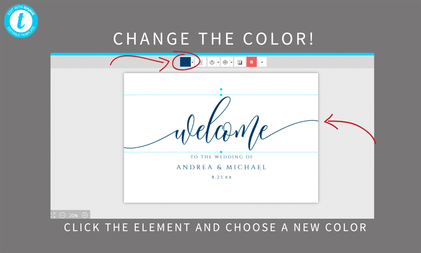 Editable Color Wedding Poster