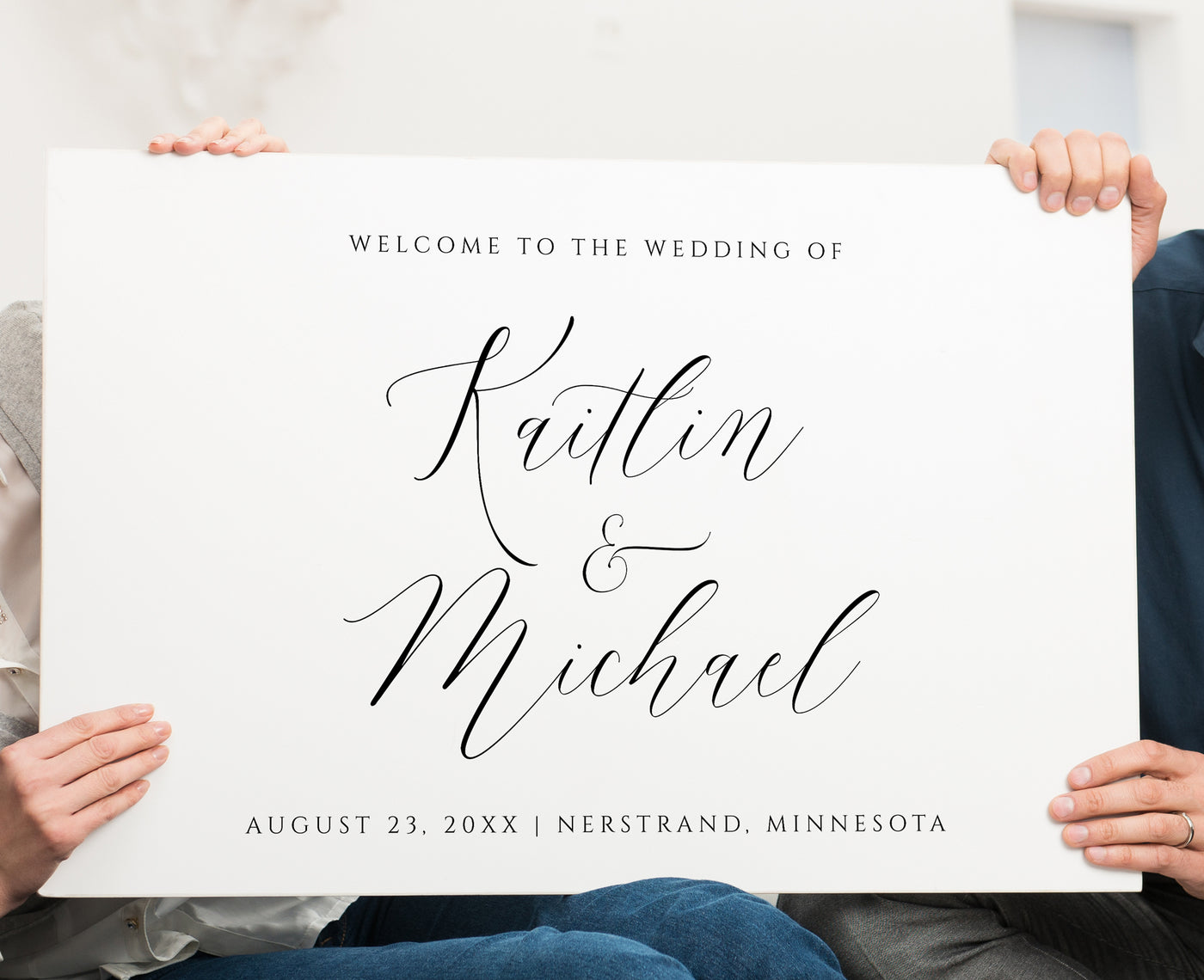 Wedding Welcome Sign Poster | Modern Calligraphy | Edit Online & Download - 3 Sizes