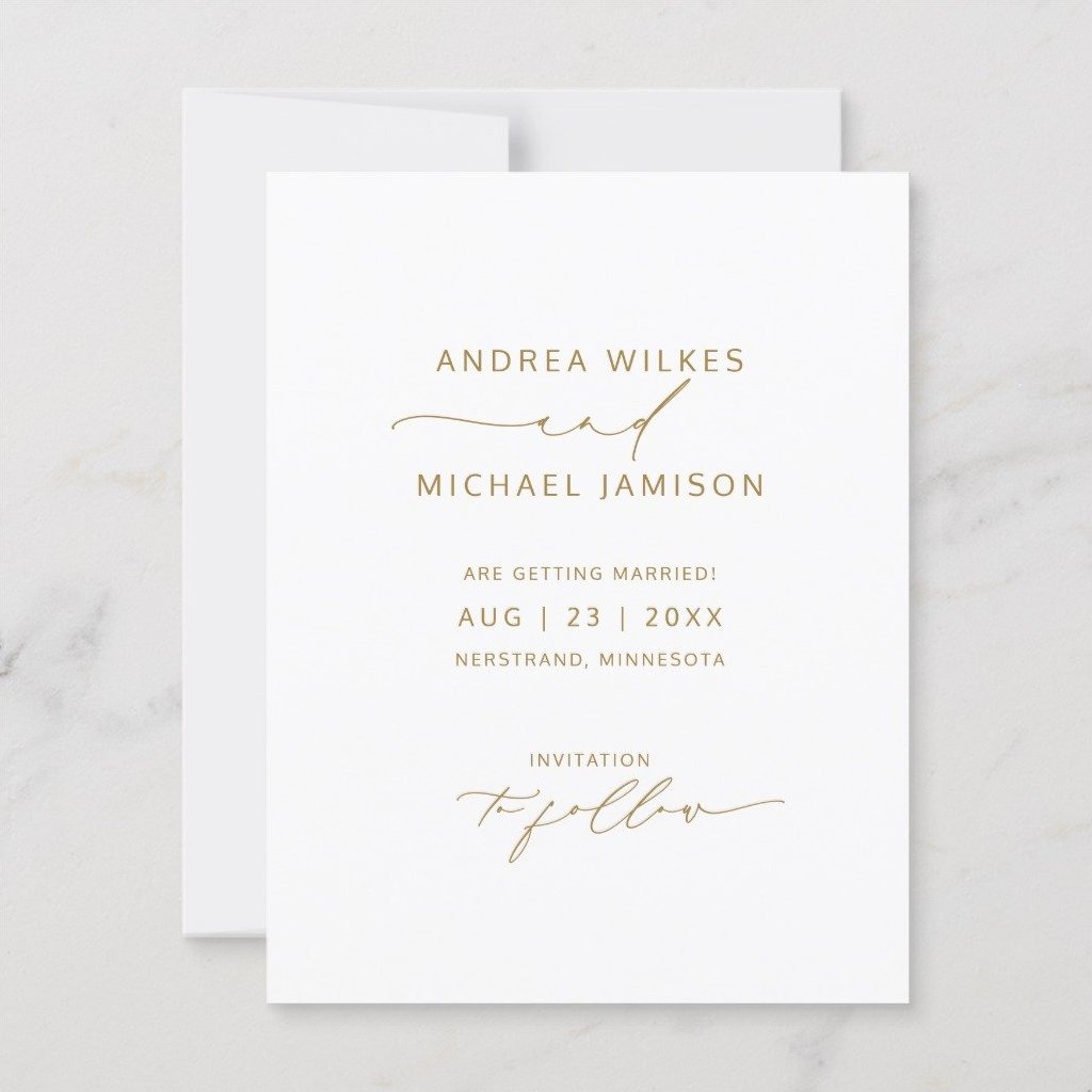 Simple Elegant Save the Date Cards for your Wedding