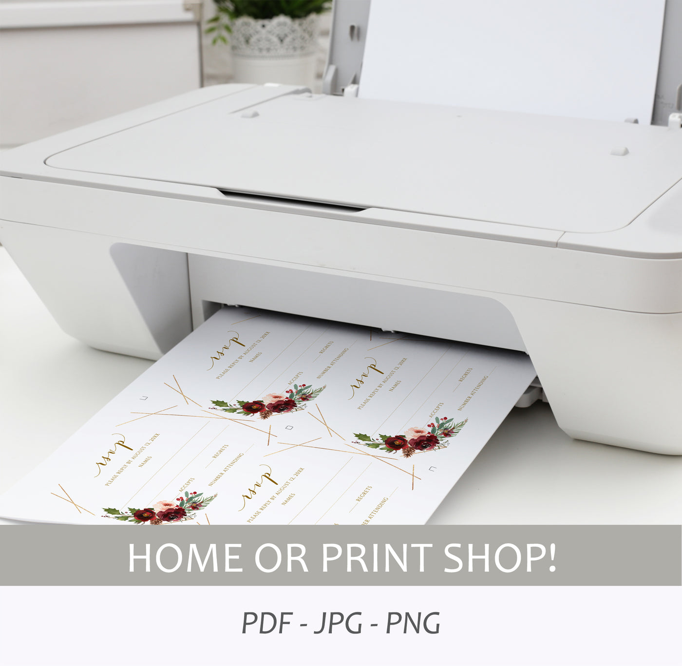 Printable christmas rsvp cards